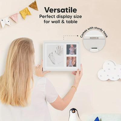 Baby Hand And Footprint Photo Frame Kit Keepsake Memories - Smarsty