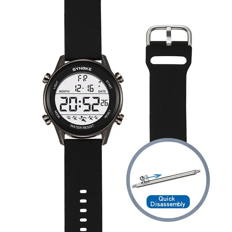 SYNOKE Men's Waterproof LED Digital Sports Watch - Smarsty