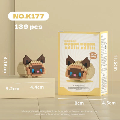 Animal Small Particle Dog Cat  Mini Building Blocks DIY Assembly Brick Sets Educational Toys for Kid 10 To 12 Year Birthday Gift - Smarsty