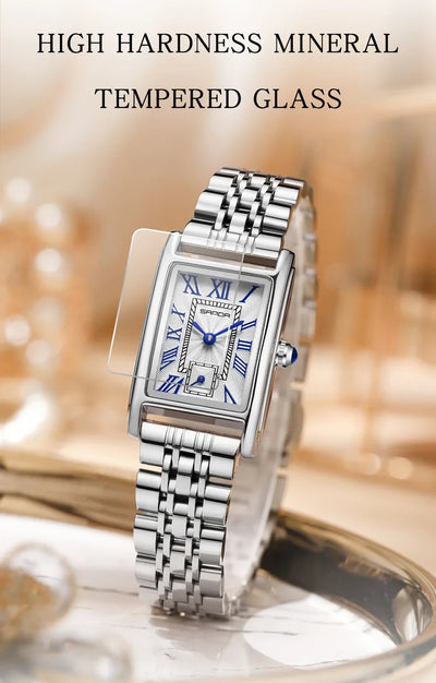 SANDA 1116 Women's Luxury Quartz Watch with Leather Strap - Smarsty