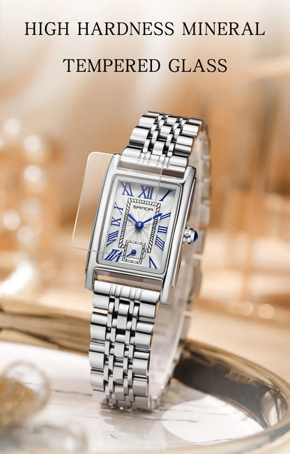 SANDA 1116 Women's Luxury Quartz Watch with Leather Strap - Smarsty