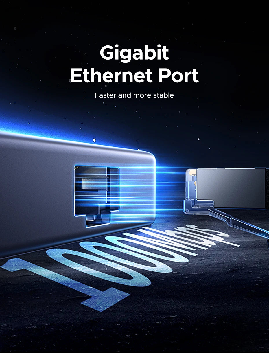 USB C Hub With 4K HDMI And Gigabit Ethernet Docking
