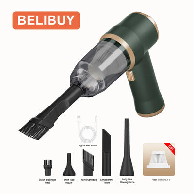 new Car vacuum cleaner household appliances portable battery long life powerful vacuum cleaner suitable for cleaning car debris - Smarsty