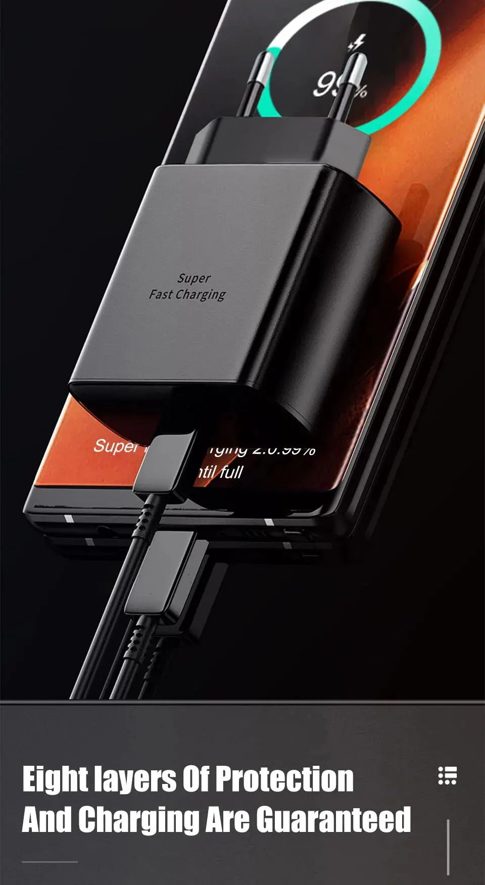 45W PD USB C Fast Charger S24 UltraMax Cable Included - Smarsty