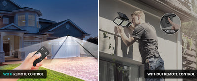 Outdoor Waterproof Solar Light with Motion Sensor 3-Head 200+ LEDs Security Light for Porches Garages Yard Entrances - Smarsty