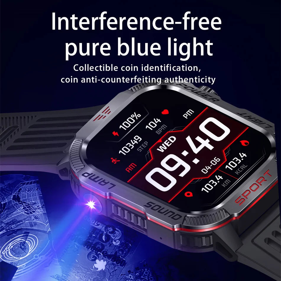 Waterproof Military GPS Smart Watch With Bluetooth Call - Smarsty