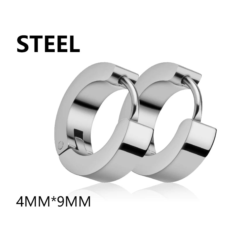 Punk Stainless Steel Stud Earrings Set for Men and Women - Smarsty
