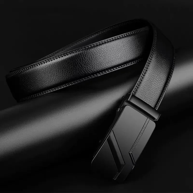 Luxury Men's Leather Belt with Metal Buckle Durable Soft Design - Smarsty