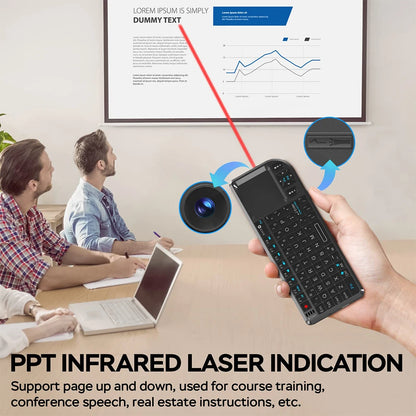 A8 Mini Wireless Keyboard With Backlit Touchpad Air Mouse