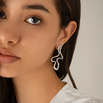 Minimalist Gold Geometric Stud Earrings for Women’s Style - Smarsty