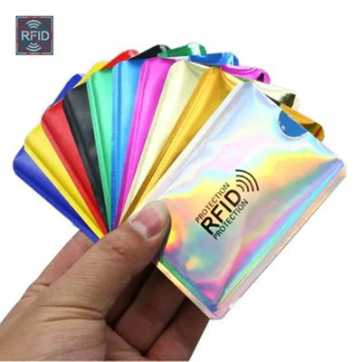 10pcs Anti Rfid Credit Card Holder Blocking Reader Lock Blocker Bank Cards Protector Shielding Bag Colorful Anti-theft Card Case - Smarsty