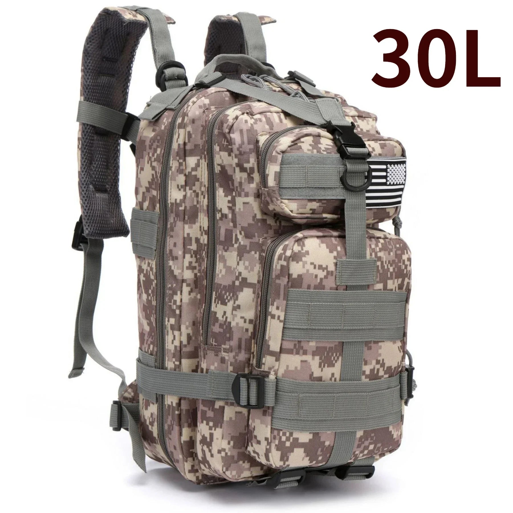 30L/50L 1000D Nylon Waterproof Trekking Fishing Hunting Bag Backpack Outdoor Rucksacks Tactical Sports Camping Hiking - Smarsty