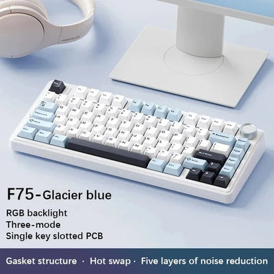 Gaming Mechanical Keyboard 75 Percent RGB Gasket Structure - Smarsty
