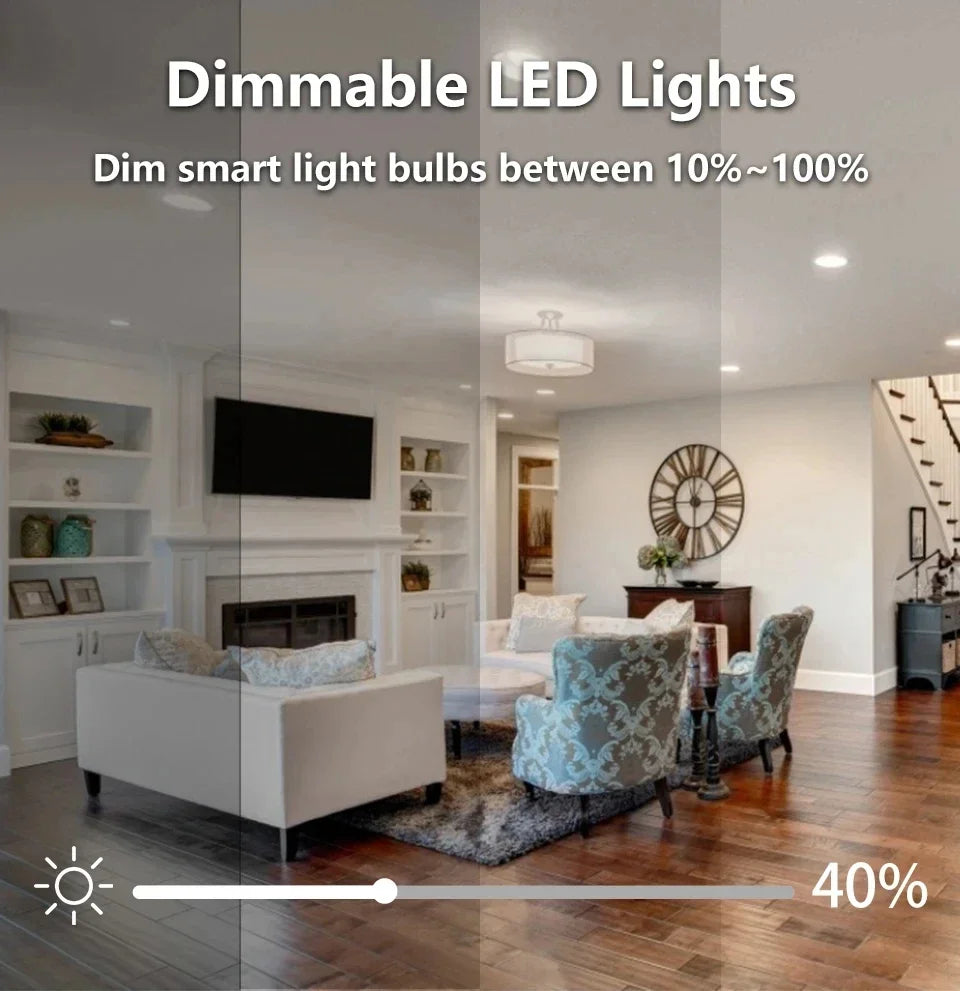 Tuya Smart E27 LED Bulb with RGB Colors and Remote Control - Smarsty
