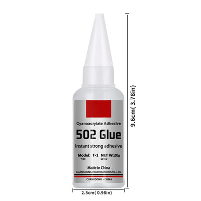 JXVX 1-5pcs 502 Super Glue Instant Quick-drying Cyanoacrylate Adhesive Leather Rubber Wood Metal Strong Bond Liquid Glue Tool - Smarsty