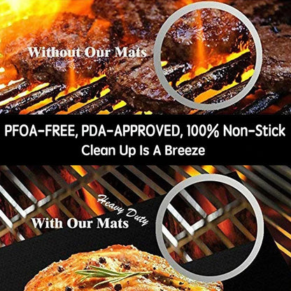 Non-Stick BBQ Grill Mats for Easy Cleanup and Heat Resistance - Smarsty