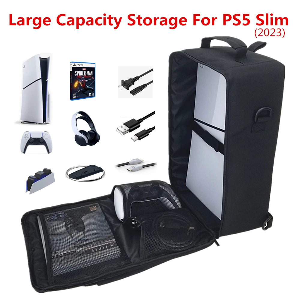 PS5 Slim Carrying Case Durable Protective Shoulder Bag - Smarsty