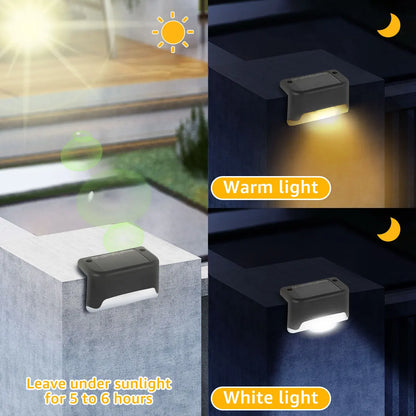 Solar LED Garden Lights Waterproof Outdoor Step Lamps - Smarsty