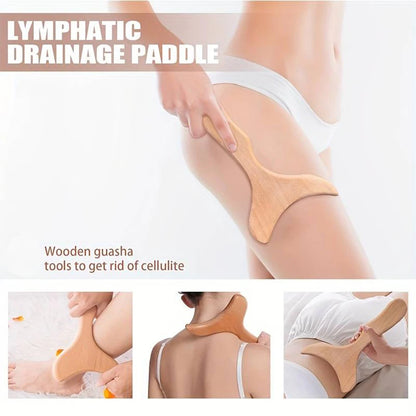 Wooden Massage Roller Tool Set for Lymphatic Drainage - Smarsty