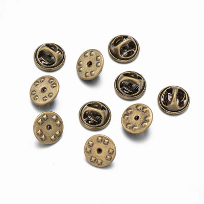 100Pc Metal Locking Pin Backs Secure Brooch Bases Pack - Smarsty