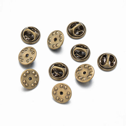 100Pc Metal Locking Pin Backs Secure Brooch Bases Pack - Smarsty