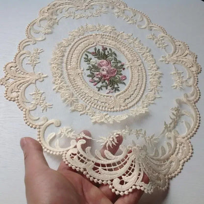 European Lace Embroidered Coaster for Christmas Decor - Smarsty