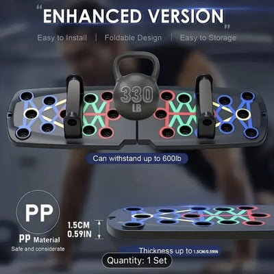 Solid Push Up Board Home Workout Equipment Multi-Functional Pushup Stands System Fitness Floor Chest Muscle Exercise Professiona - Smarsty