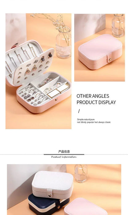 Luxury PU Leather Jewelry Box with Secure Lock - Smarsty