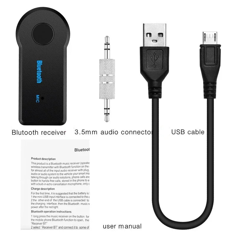 2 in 1 wireless Bluetooth 5.0 receiver 3.5mm jack for car music audio aux A2DP headphone transmitter adapter reciever handsfree - Smarsty