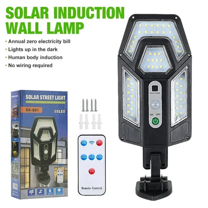 Powerful LED Solar Outdoor Wall Lamp with Motion Sensor - Smarsty