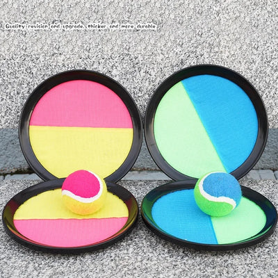 1Set Kids Sucker Sticky Ball Toy Outdoor Sports Catch Ball Game Set Throw And Catch Parent-Child Interactive Outdoor Toys by Smarsty