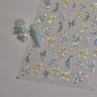 Summer Floral Nail Stickers for Elegant Manicure Decor - Smarsty