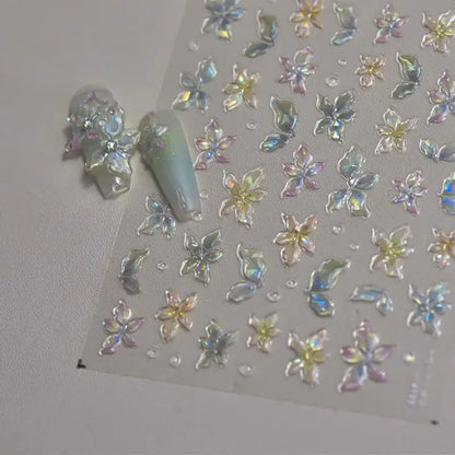 Summer Floral Nail Stickers for Elegant Manicure Decor - Smarsty