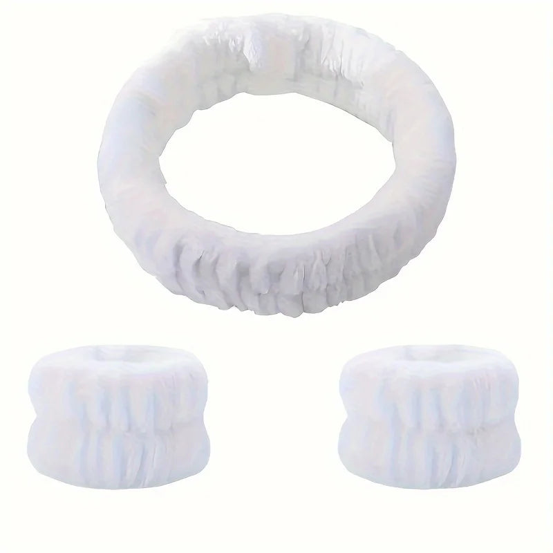 Coral Velvet Makeup Hairband Set for Easy Face Washing - Smarsty