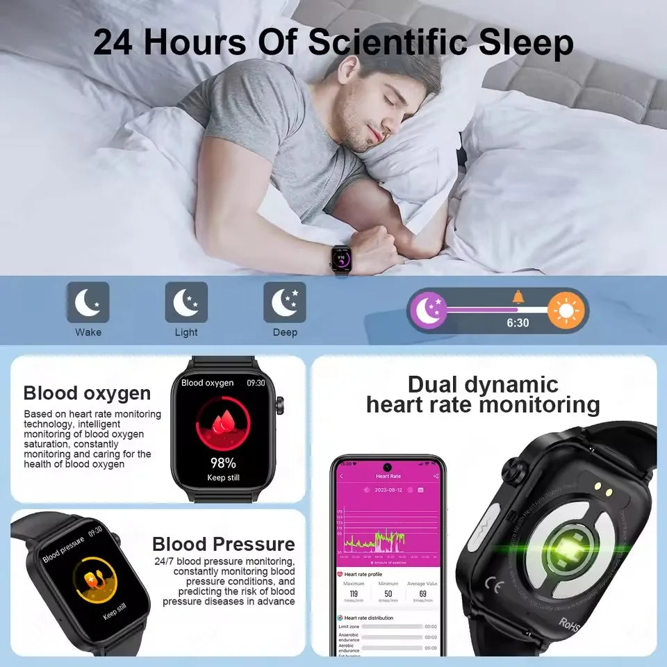 2025 Smart Watch with ECG PPG HRV Health Monitoring - Smarsty