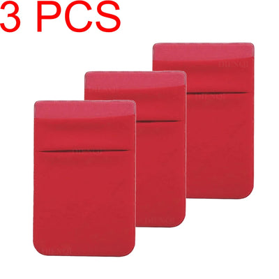 Fashion Elastic Cloth Cell Phone Card Holder Mobile Phone Wallet Case Credit ID Card Holder Adhesive Sticker Pocket Money Bag - Smarsty