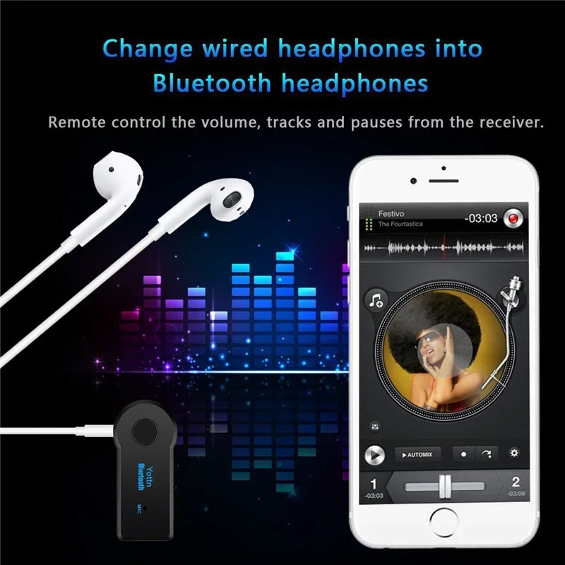 2 in 1 wireless Bluetooth 5.0 receiver 3.5mm jack for car music audio aux A2DP headphone transmitter adapter reciever handsfree - Smarsty