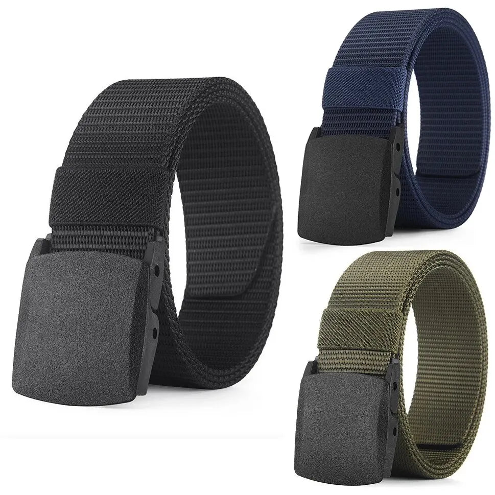 Unisex Canvas Tactical Belt Durable Metal Free Design - Smarsty