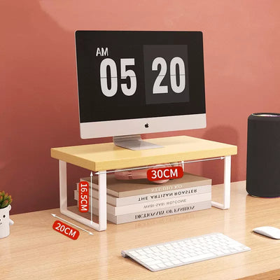 30/40/50cm Monitor Raised Shelf Office Laptop Bracket Desktop Computer Stand Desktop Rack Home Storage Holders Organizer by Smarsty