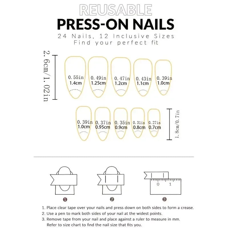 24 Piece Long French Minimalist Color Matching Nails Set - Smarsty