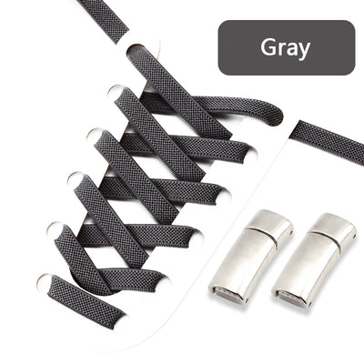 NEW NoTie Shoelaces Magnetic Shoe Laces Clip Flat Elastic Stretch Laces Sneakers Woman Men Children Casual Shoelace for AJ AF1 - Smarsty