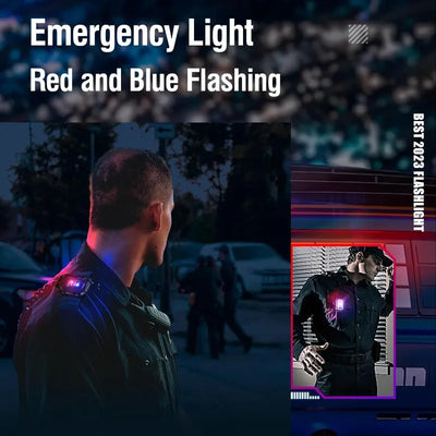 EDC Tactical Flashlight Portable Mini Light Outdoor Camping Hiking Tools Molle Clip USB Rechargeable Running Emergency Hiking by Smarsty