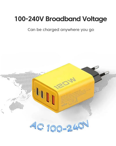 120W USB C Charger Fast Charge With PD For Smartphones - Smarsty