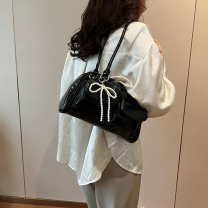 Korean Edition Underarm Bow Bag Women Versatile Shoulder Bag - Smarsty