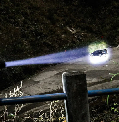 Rechargeable LED Flashlight Zoomable Torch with COB Side Led 7 Modes Waterproof High Power Hand Light Outdoor Wilderness Camping
