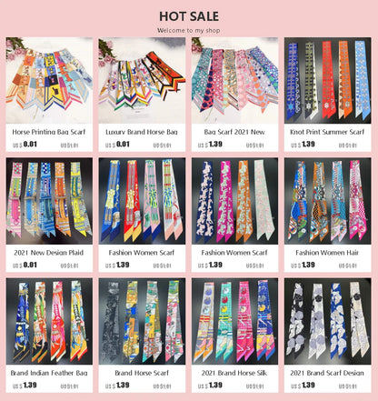 Silk Summer Scarf for Women Lightweight Neckwear - Smarsty