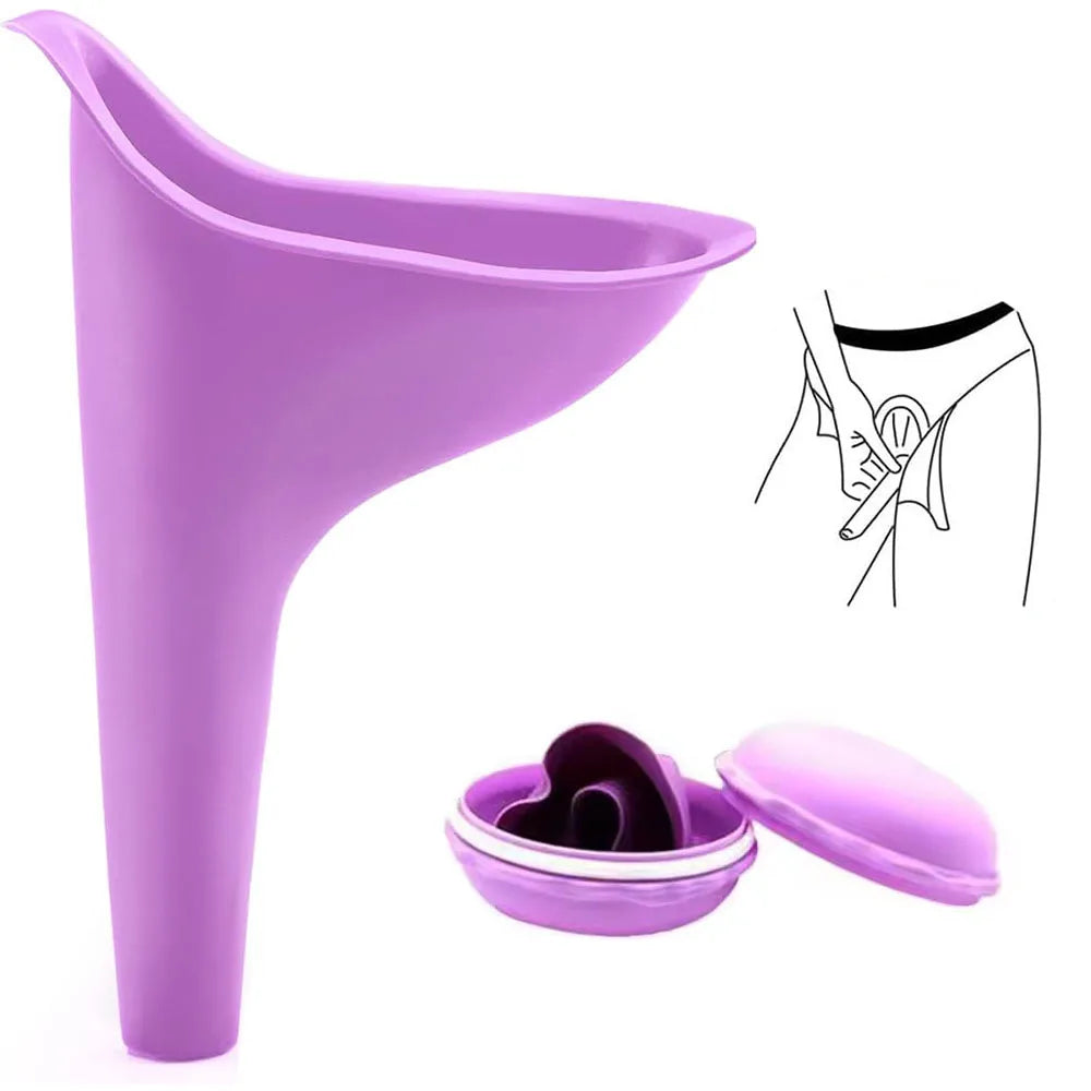 Female Urinal for Women Portable Urination Device Pee Funnel With Packaging Box for Travel Camping Hiking and Outdoor Activities