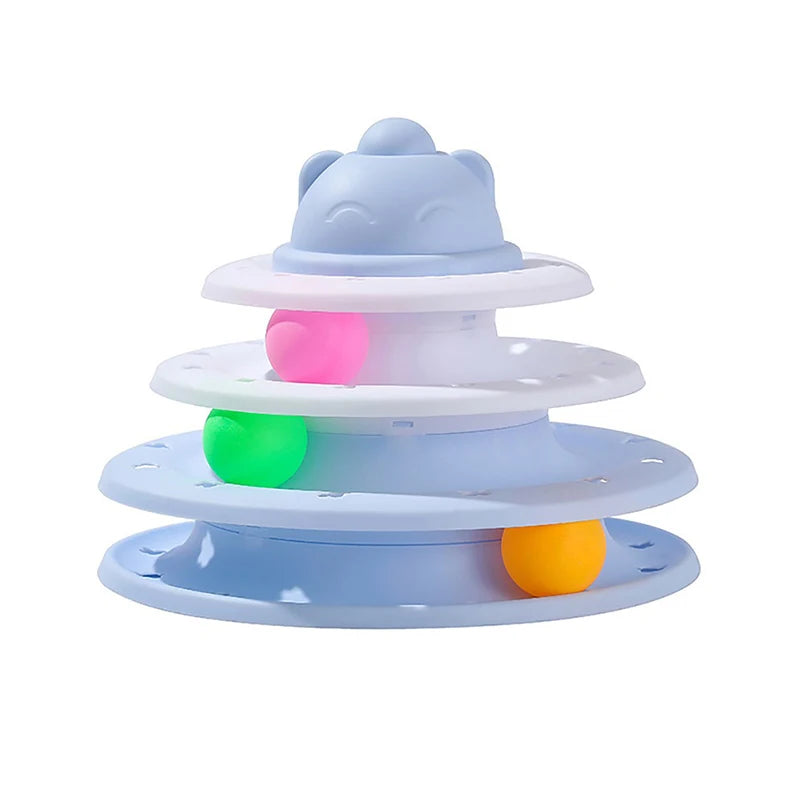 Interactive Three-Layer Cat Turntable Toy for Fun Play - Smarsty