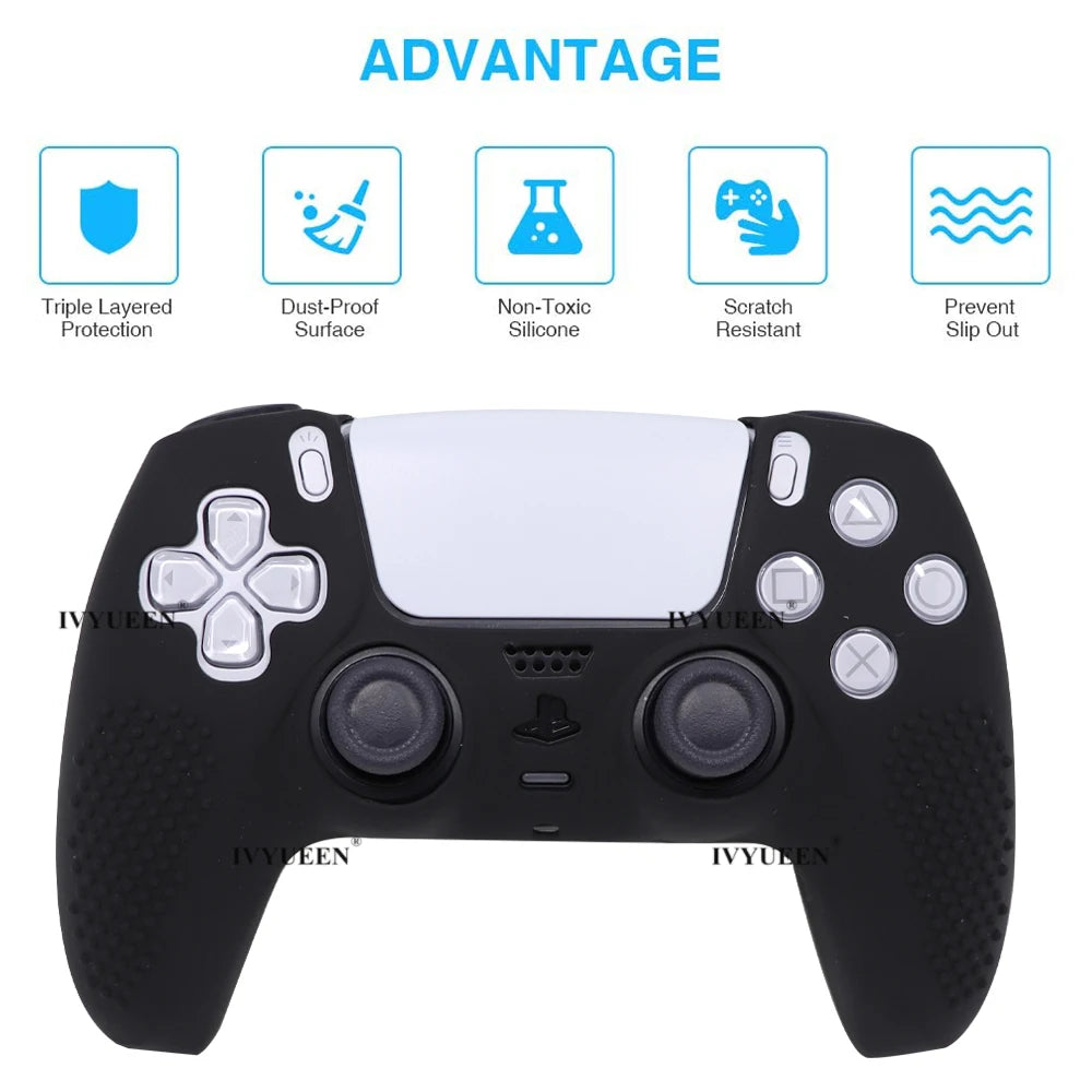 Ivyueen Anti-Slip Silicone Cover for PS5 Controller - Smarsty