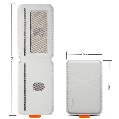 Luxury Leather Cellphone Magsafe Magnetic Card Holder For IPhone 14 13 15 16 17 Pro Max 16Plus RFID Anti-Skimming Bank ID Card